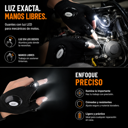 Guantes con luces led